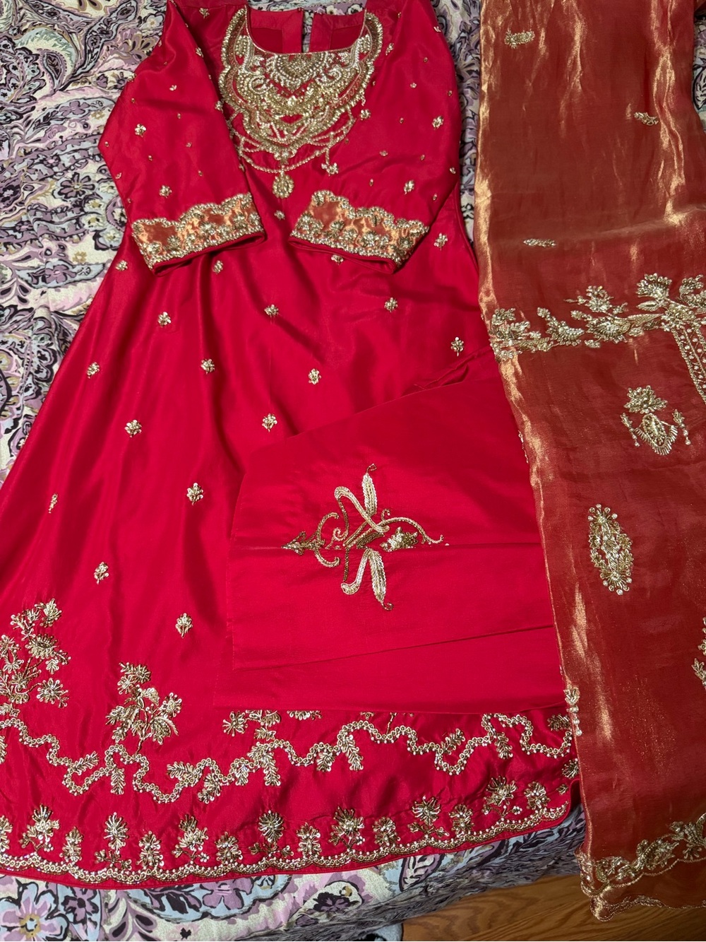 Pure silk anarkali and salwar